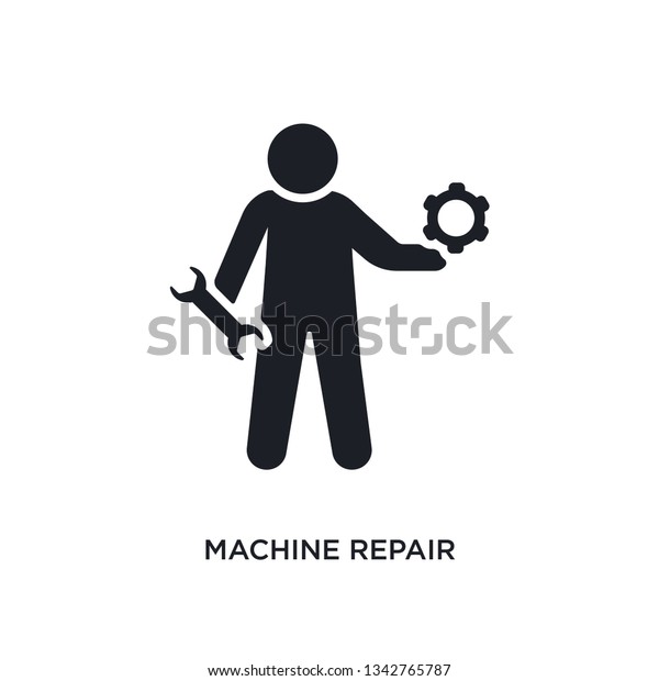 machine\
repair isolated icon. simple element illustration from humans\
concept icons. machine repair editable logo sign symbol design on\
white background. can be use for web and\
mobile