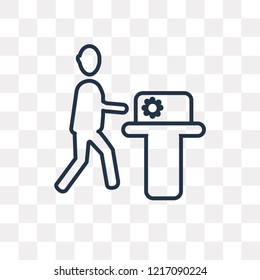 MAchine Repair vector outline icon isolated on transparent background, high quality linear MAchine Repair transparency concept can be used web and mobile