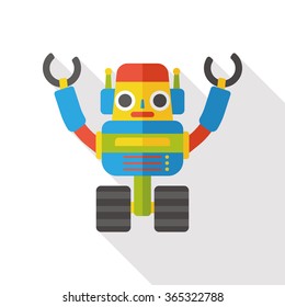 machine robot flat icon