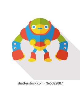 machine robot flat icon
