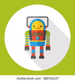 machine robot flat icon