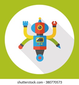 machine robot flat icon