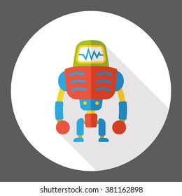 machine robot flat icon
