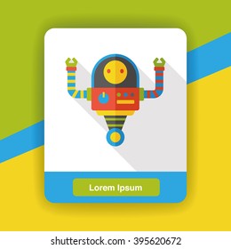 machine robot flat icon