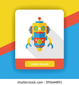 machine robot flat icon