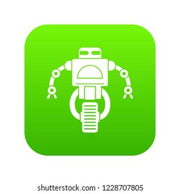 Machine robot icon digital green for any design isolated on white vector illustration