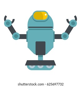 Machine robot icon flat isolated on white background vector illustration