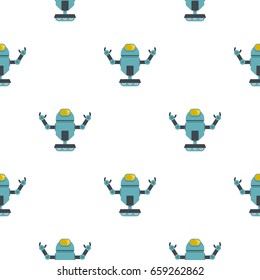 Machine robot pattern seamless for any design vector illustration