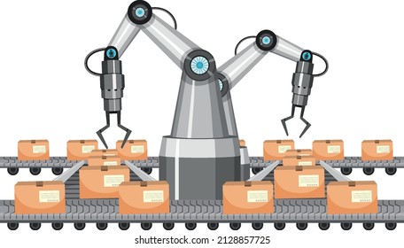 Machine robotic robot arm hand  illustration