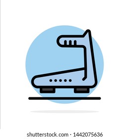 Machine, Running, Track, Treadmill Abstract Circle Background Flat color Icon