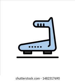 Machine, Running, Track, Treadmill  Flat Color Icon. Vector icon banner Template