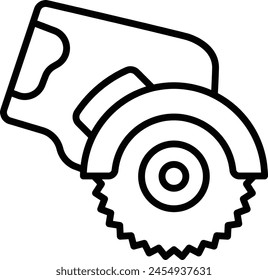 Machine saw outline icon vector illustration