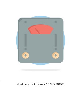 Machine, Scale, Weighing, Weight Abstract Circle Background Flat color Icon. Vector Icon Template background