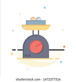 Machine, Scale, Weighing, Weight Abstract Flat Color Icon Template