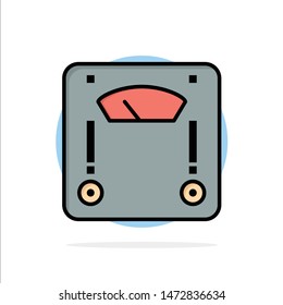 Machine, Scale, Weighing, Weight Abstract Circle Background Flat color Icon