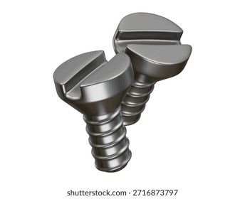 Icono de tornillo de máquina Ilustración 3D Render