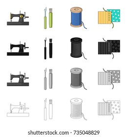 Machine, sewing, equipment, and other web icon in cartoon style.Atelier, factory, workshop, icons in set collection.