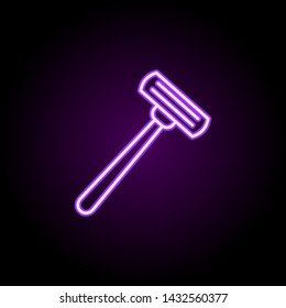 machine for shaving neon icon. Elements of web set. Simple icon for websites, web design, mobile app, info graphics