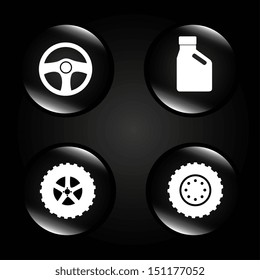 machine shop bubbles over black background vector illustration  