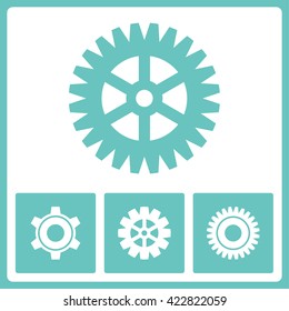 Machine sign. Vector graphic collection.