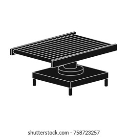 Machine, single icon in black style.Machine, vector symbol stock illustration web.