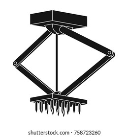 Machine, single icon in black style.Machine, vector symbol stock illustration web.