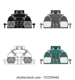 Machine, single icon in cartoon style.Machine vector symbol stock illustration web.