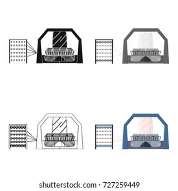 Machine, single icon in cartoon style.Machine vector symbol stock illustration web.