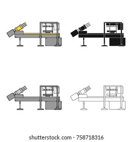 Machine, single icon in cartoon style.Machine, vector symbol stock illustration web.