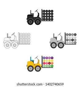 Machine, single icon in cartoon,black style.Machine vector symbol stock illustration web.