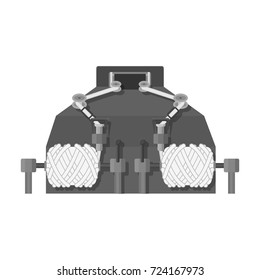Machine, single icon in monochrome style.Machine vector symbol stock illustration web.