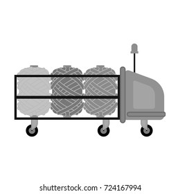Machine, single icon in monochrome style.Machine vector symbol stock illustration web.