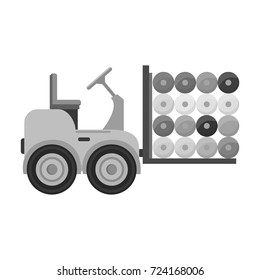 Machine, single icon in monochrome style.Machine vector symbol stock illustration web.