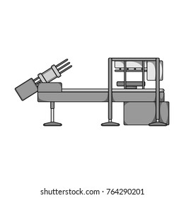Machine, single icon in monochrome style.Machine, vector symbol stock illustration web.