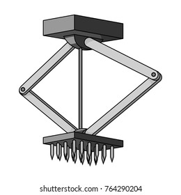 Machine, single icon in monochrome style.Machine, vector symbol stock illustration web.