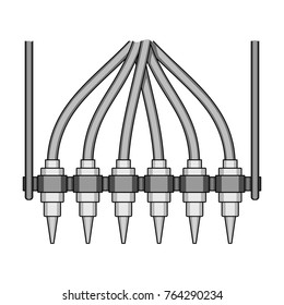 Machine, single icon in monochrome style.Machine, vector symbol stock illustration web.