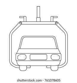 Machine, single icon in outline style.Machine, vector symbol stock illustration web.