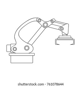 Machine, single icon in outline style.Machine, vector symbol stock illustration web.