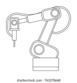 Machine, single icon in outline style.Machine, vector symbol stock illustration web.