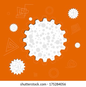 machine technology gears. retro gearwheel mechanism abstract bacground