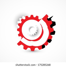 machine technology gears. retro gearwheel mechanism abstract background