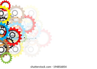 machine technology gears. retro gearwheel mechanism abstract bacground