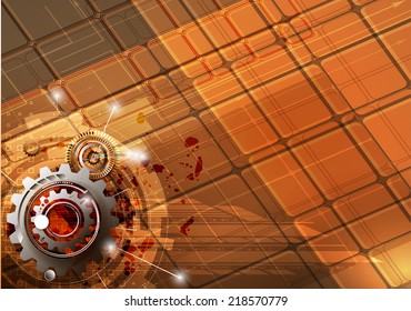 machine technology gears. retro gearwheel mechanism abstract background