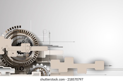 machine technology gears. retro gearwheel mechanism abstract background