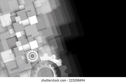 machine technology gears. retro gearwheel mechanism abstract background