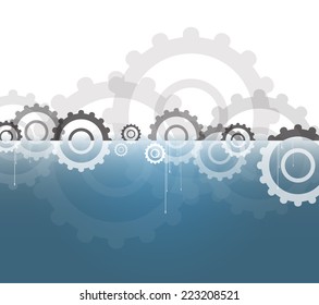 machine technology gears. retro gearwheel mechanism abstract background