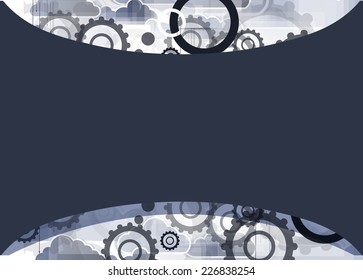 machine technology gears. retro gearwheel mechanism abstract background