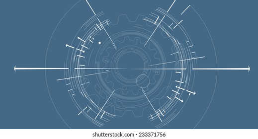 machine technology gears. retro gearwheel mechanism abstract background
