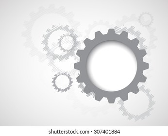 machine technology gears. retro gearwheel mechanism abstract background