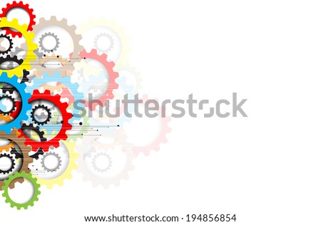 machine technology gears. retro gearwheel mechanism abstract bacground